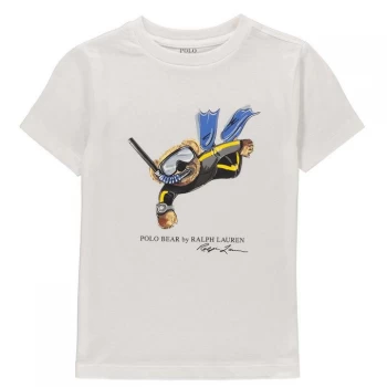 Image of Polo Ralph Lauren Bear T Shirt - White