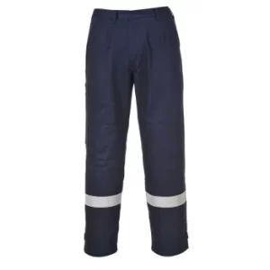 Image of Biz Flame Plus Mens Flame Resistant Trousers Navy Blue Medium 32"
