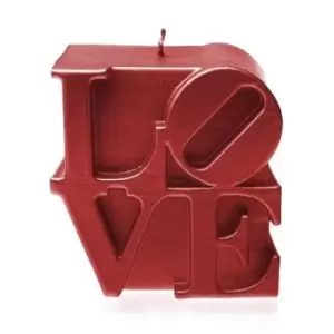 Image of Love Sign Candle &ndash; Red Metallic