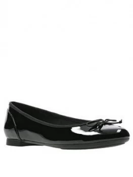 Image of Clarks Couture Bloom Ballerina - Black Patent, Size 6, Women