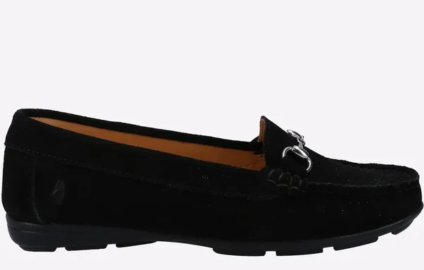 Image of Hush Puppies Womens Molly Leather Slip On Loafers Shoes - UK 4 Black female GDE2406BLK4