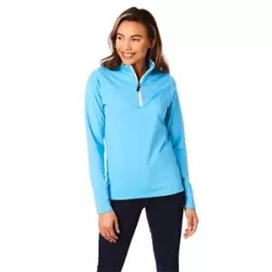 Image of Under Par Quarter Zip Golf Top Ladies - Blue