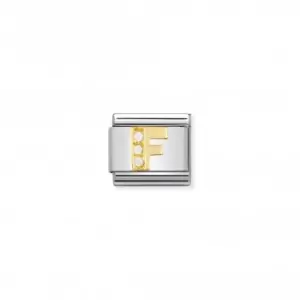 Image of Composable Classic Letters Gold Cubic Zirconia F Link 030301/06