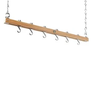 Image of Hahn Classic Single Bar Hanging Ceiling Rack - Natural