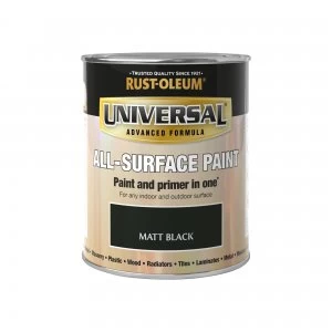 Image of Rust-Oleum Black Matt Universal All-Surface Paint Black