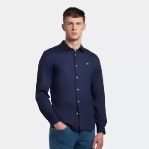 Image of Mens Slim Fit Poplin - Navy - XS