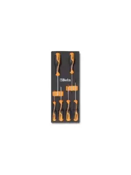 Image of Beta Tools M204 6pc "Grip" Torx Screwdriver Set in Soft Tray for Roller Cab