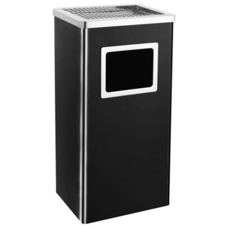 Image of Vidaxl Ashtray Dustbin Hotel 45 L Steel Black