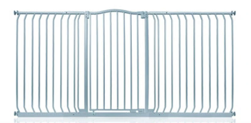 Image of Safetots Extra Tall Curved Top Safety Gate, 188Cm - 197Cm, Matt Grey, Extra Tall 100Cm In Height, Pressure Fit Stair Gate