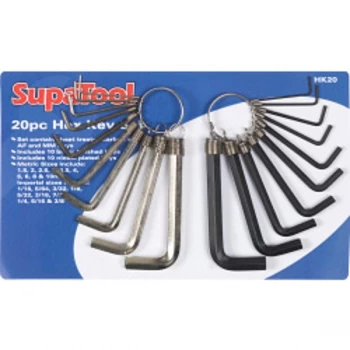 Image of SupaTool Combination Hex Key Set 20 Piece