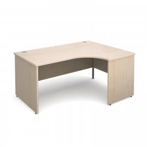 Image of Maestro 25 PL Right Hand Ergonomic Desk 1600mm - Maple Panel Leg desig