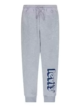Image of Levis Boys Graphic Knit Joggers - Light Grey Marl Size 4 Years