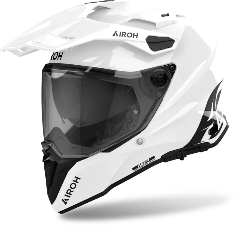 Image of Airoh Commander 2 Color White Gloss Adventure Helmet Size L