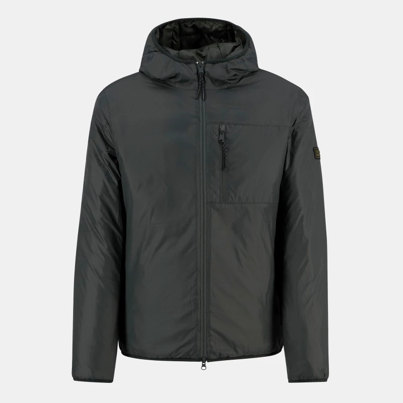 Image of Barbour International Mens Lumley Hooded Long Sleeve Full Zip Quilted Jacket Sage SG51 male 2XL