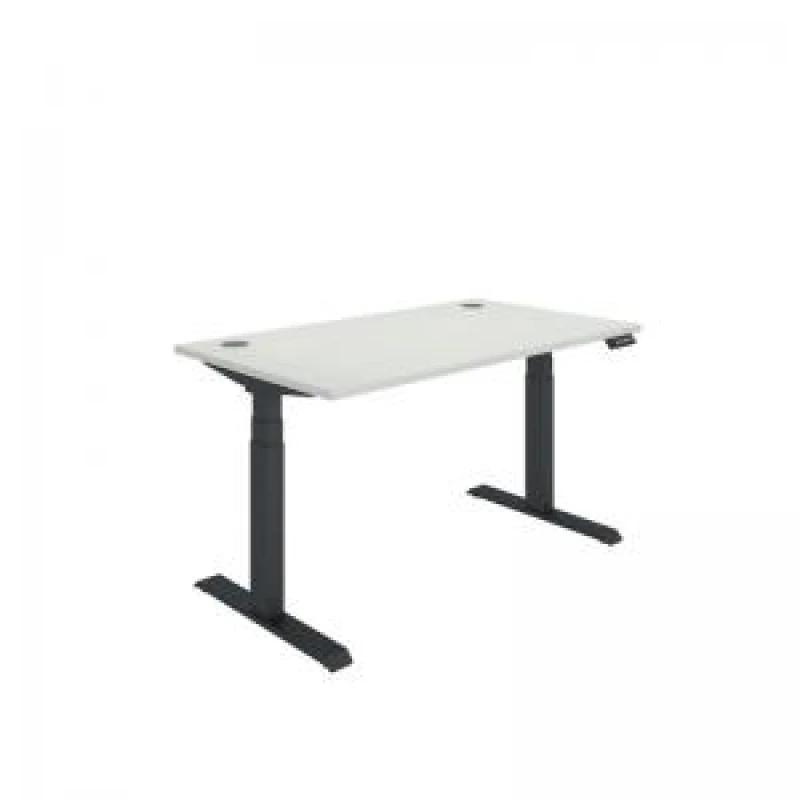 Image of Polaris Dual Motor Sit/Stand Desk 1400x800 White/Black KF800119