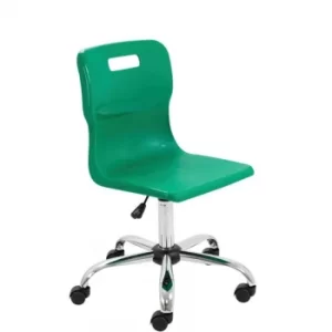 Image of TC Office Titan Swivel Senior Chair with Castors 435-525mm, Green