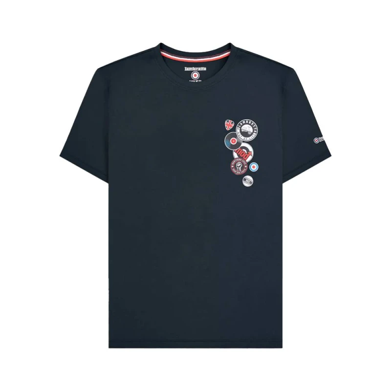 Image of Lambretta Mens Badge Big & Tall T-Shirt in Navy Size: 2XL Navy Male 2XL