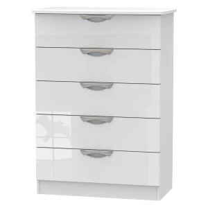 Image of Indices 5-Drawer Chest of Drawers - White