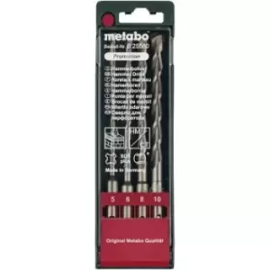 Image of Metabo 625580000 Carbide metal Hammer drill bit set 4 Piece 5 mm, 6 mm, 8 mm, 10 mm Total length 160 mm SDS-Plus 1 Set