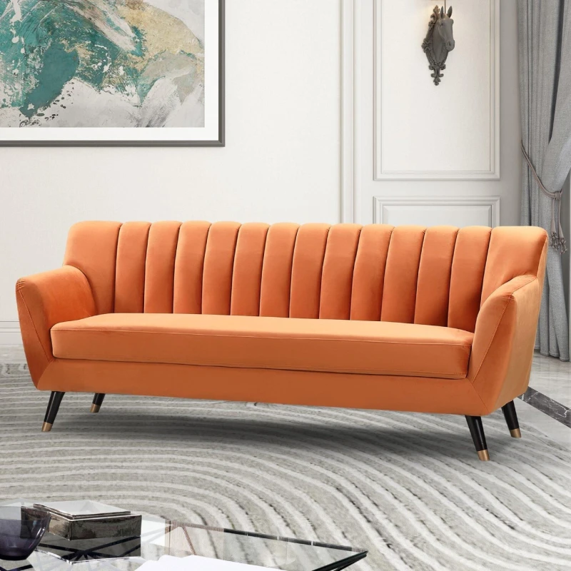 Image of Artemis Home Morgan 3 Seat Sofa in Orange Orange Unisex
