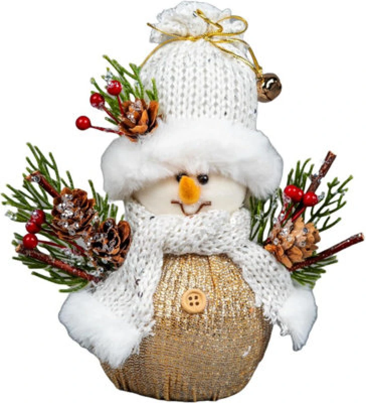 Image of Shatchi 19cm Snowman - Decorative Free Standing Figurine White