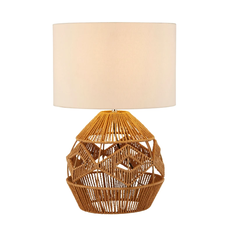 Image of Lighting Collection Woven Table Lamp in Natural Natural Unisex