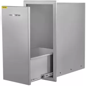 Image of Stainless Steel Trash Drawer Lower Sliding Rails Built-In Trash Drawer With Pull-Out Tray