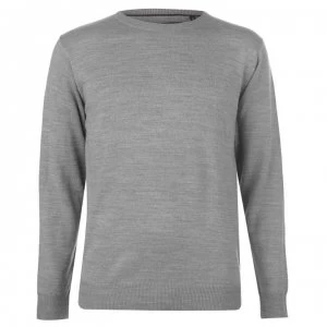 Image of Pierre Cardin Crew Knit Jumper Mens - Grey Marl