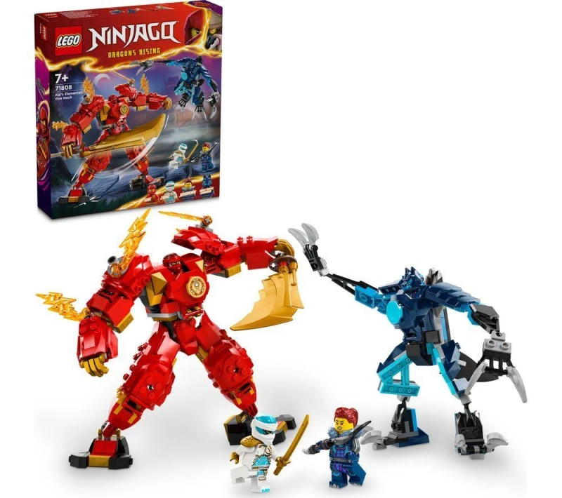 Image of LEGO LEGO NINJAGO Kai's Mech Storm Rider 2in1 Ninja Toy Set 71830