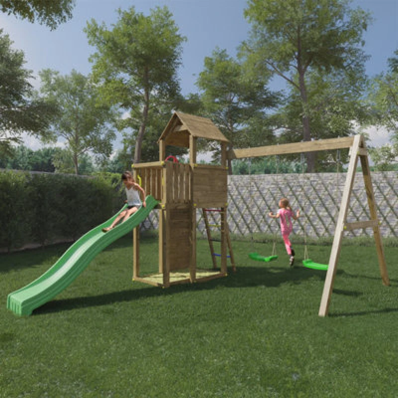 Image of Shire Boomer Play Centre With Double Swing And Slide