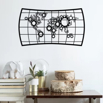 Image of Wheel - Black Decorative Metal Wall Accessory