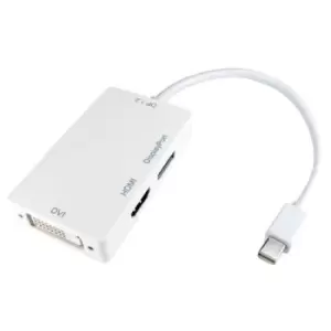 Image of Cables Direct HDMINIDP-HDD04 video cable adapter Mini DisplayPort DisplayPort + DVI + HDMI White