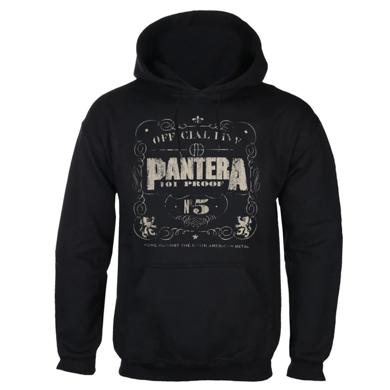 Image of Pantera Mens 101 Proof Hoodie in Black Size: Medium Black Male M