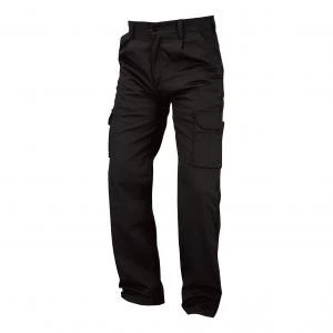 Image of Combat Trousers Polycotton with Pockets Size 34" Long Black Ref