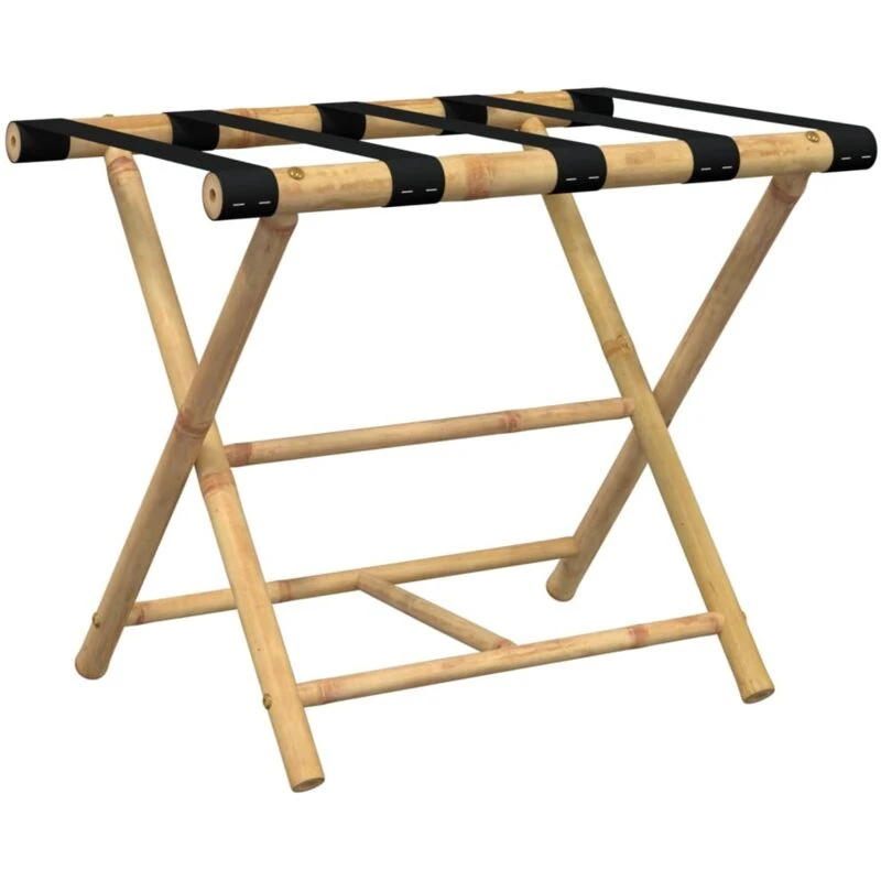 Image of VIDAXL Folding Luggage Rack 62x42x50.5cm Bamboo Vidaxl 8721102381539