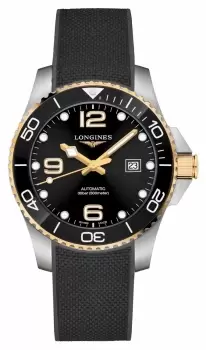 Image of LONGINES L37823569 HydroConquest Automatic 43mm Black Rubber Watch