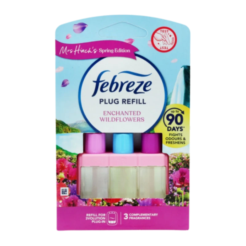 Image of Febreze 3Volution Hinch Wildflowers Plug Refill Air Freshener a 20ml FEB-543357