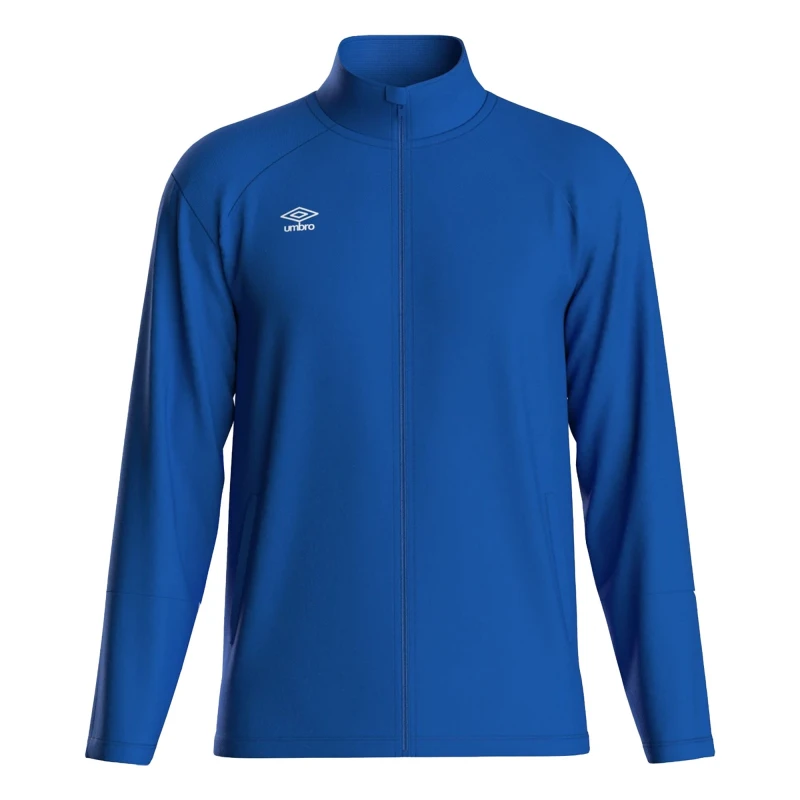 Image of Umbro Umbro Men Total Training Knitted Track Jacket in Mid Blue Size: Small Mid Blue S Male 5063425506903