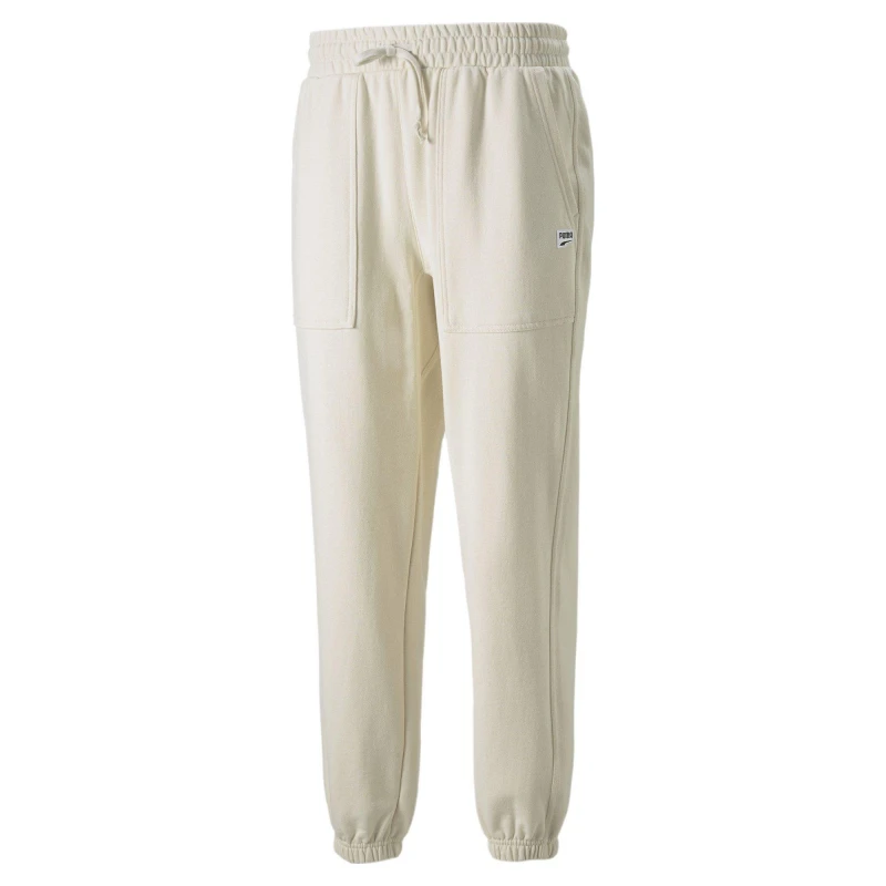 Image of Puma Puma Fleeced Jogging Bottoms Mens - Cream Cream S