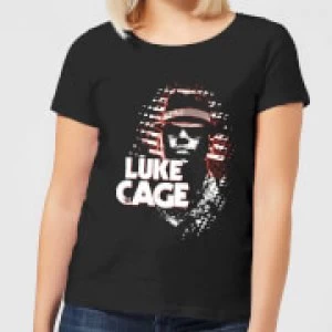 Image of Marvel Knights Luke Cage Womens T-Shirt - Black