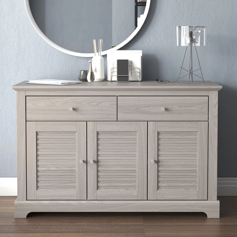 Image of GFW Salcombe Large Sideboard Light Grey