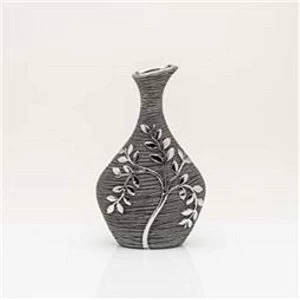 Image of Hestia Silver Luxe Textured Grey Branch Bottle Vase 25cm