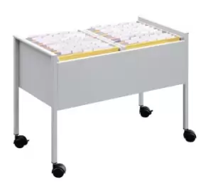 Image of Durable 100 Duo file storage box Stainless steel Silver