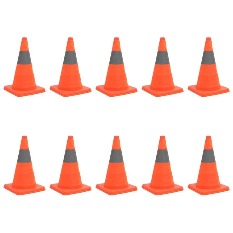 Image of VIDAXL Pop-up Traffic Cones 10 pcs 42cm Vidaxl 8720286365199