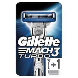 Image of Gillette MACH3 Turbo Mens Razor with 1 Razor Blade