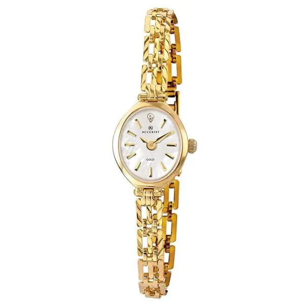 Image of Accurist 8801 9ct Gold Crystal Set Bracelet Watch - W7008