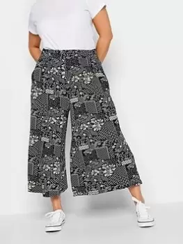 Image of Yours Leaf Midaxi Culotte, Blue, Size 18, Women