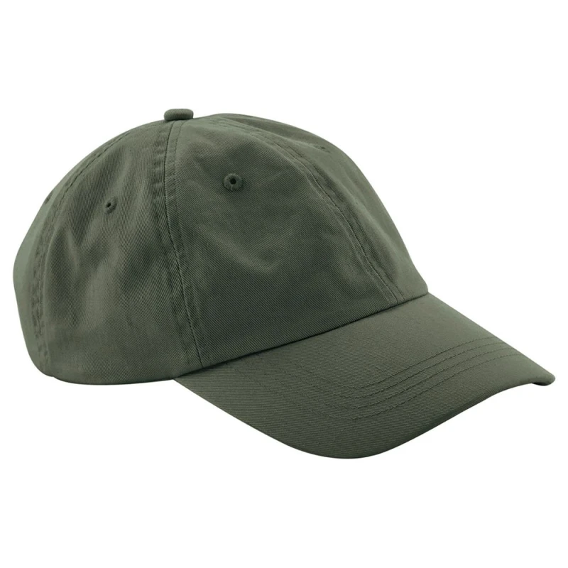 Image of Beechfield Baseball Cap in Dark Olive Dark Olive Unisex One Size