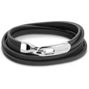 Image of Gents CALVIN KLEIN Jewellery Leather Bracelet