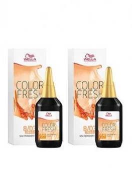 Image of Wella Wella Professionals Color Fresh Semi-Permanent Colour Light Golden Blonde 75ml Duo Pack